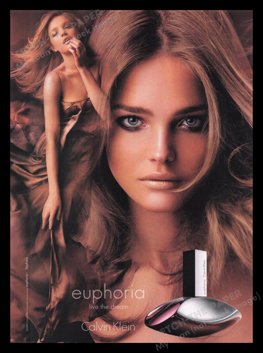 Calvin Klein Euphoria Fragrance 2000s Print Advertisement Ad 2007 Natalia Vodianova Fetch the Paper!