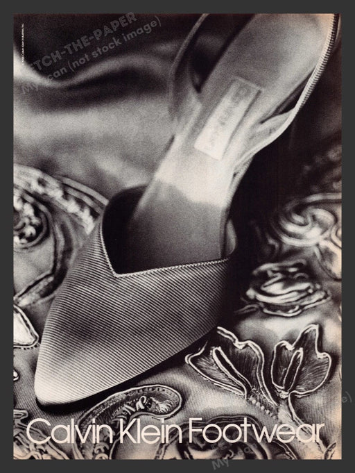 1988 Calvin Klein Footwear Women's Shoes Print Advertisement Ad