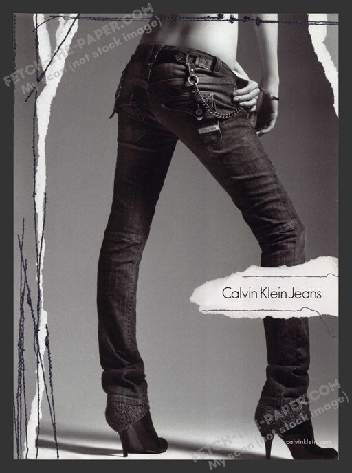 2007 Print Advertisement Calvin Klein Jeans Clothing Sexy Girl Ad.