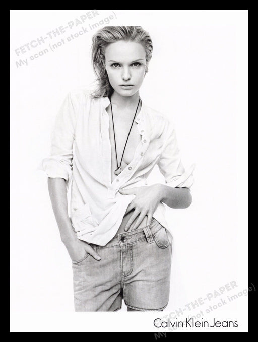 Calvin Klein Jeans Kate Bosworth 2000s Print Advertisement Ad 2008 Actress Fetch the Paper!