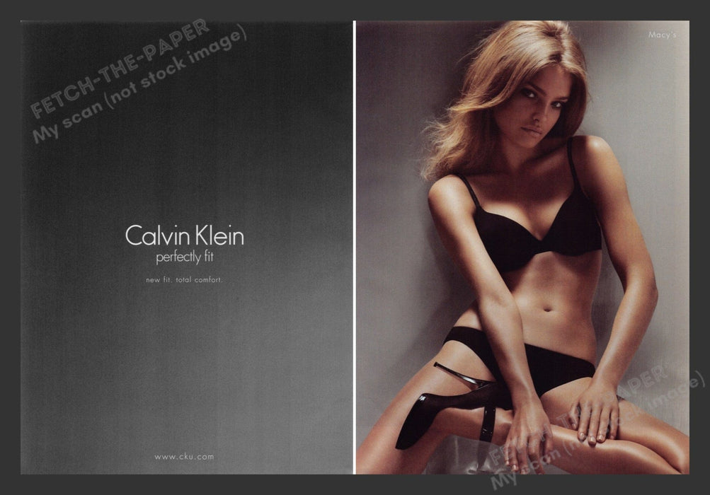 Calvin Klein Perfectly Fit Bra & Panties 2000s Print Advertisement (2 pgs) 2005 Fetch the Paper!