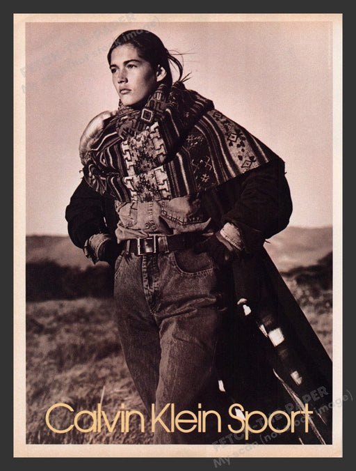 1988 Calvin Klein Sport Clothing Native Print Advertisement Ad