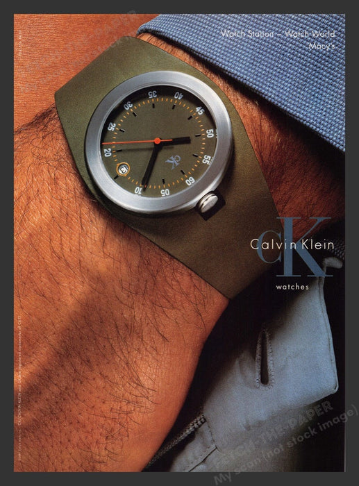 2001 Calvin Klein Watches Watch Station Print Advertisement Ad