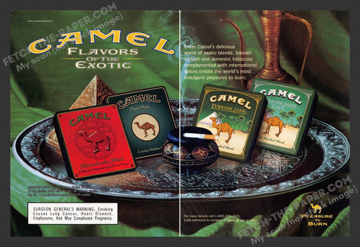 2001 Camel Cigarettes Flavors of the Exotic  Print Advertisement (2 Pages).