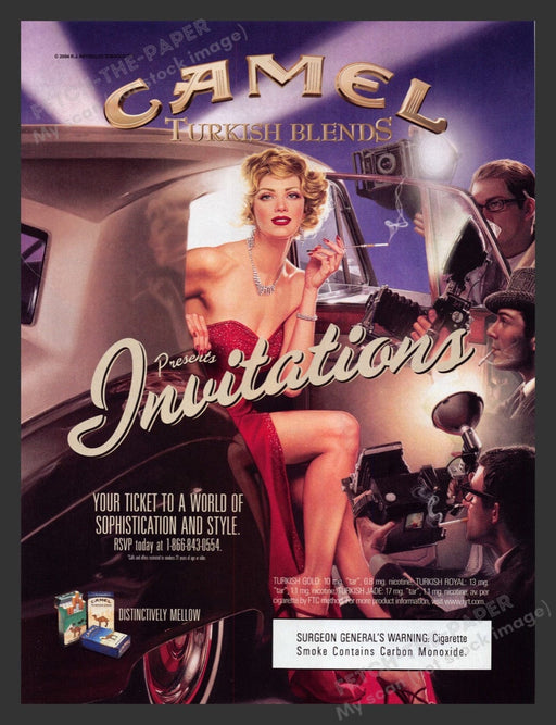 2004 Camel Cigarettes Turkish Blends Invitations Print Advertisement Ad