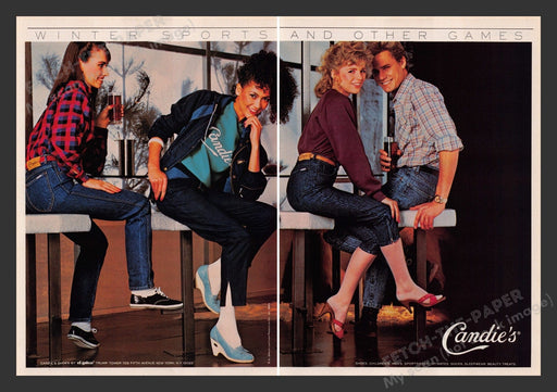 Candie's Shoes Legs Trump Tower 1980s Print Advertisement Ad (2 pages) 1983 Fetch the Paper!