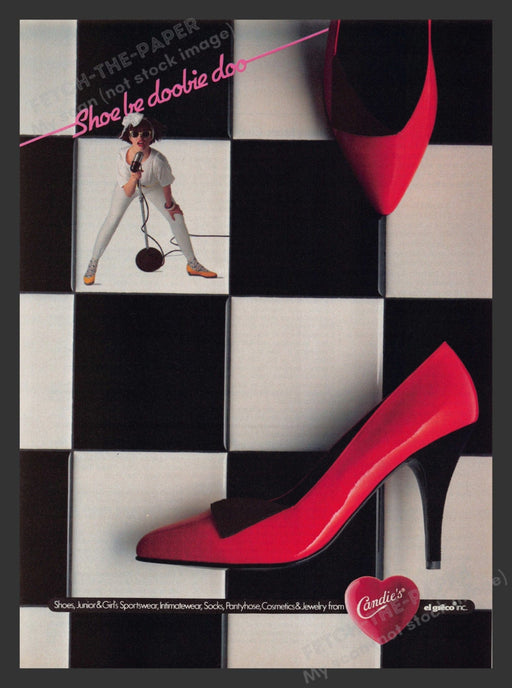 Candie's Shoes "Shoe be doobie do" 1980s Print Advertisement Ad 1985 Fetch the Paper!