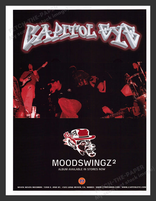 2002 Capitol Eye "Moodswingz" Album Music Release Print Advertisement.