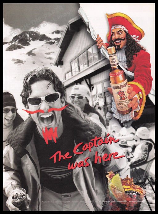Captain Morgan 1990s Print Advertisement Ad 1999 Fetch the Paper!