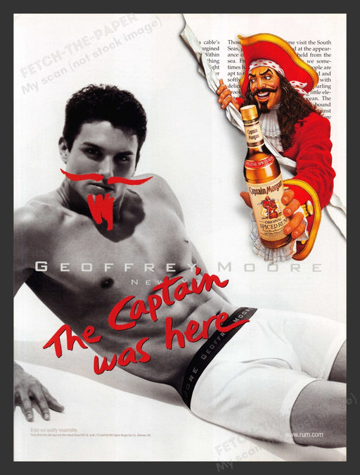 1999 Captain Morgan Alcohol Geoffrey Moore Underwear Print Advertisement Ad.