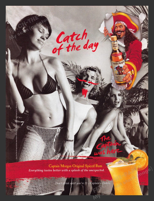 2003 Captain Morgan Beach / Bikini Party Print Advertisement Ad