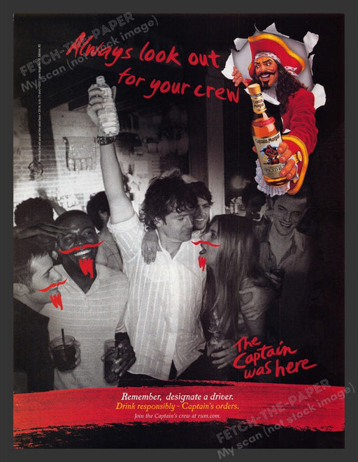 2002 Captain Morgan Designated Driver Bar Print Advertisement Ad