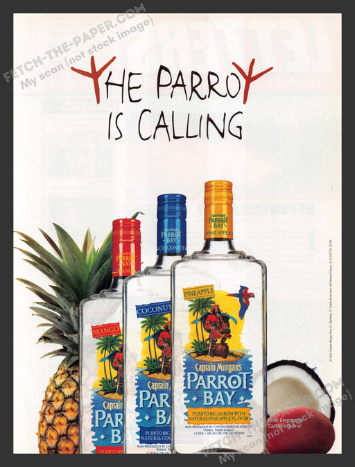 2005 Print Advertisement Captain Morgan's Parrot Bay Alcohol Ad.