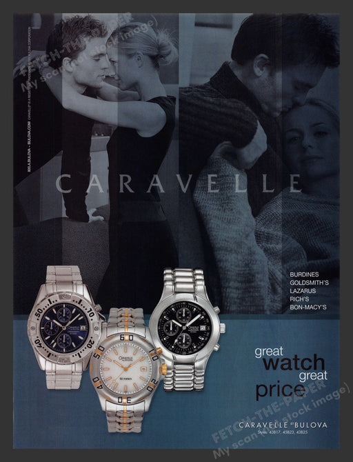 2003 Caravelle by Bulova Watches Print Advertisement Ad