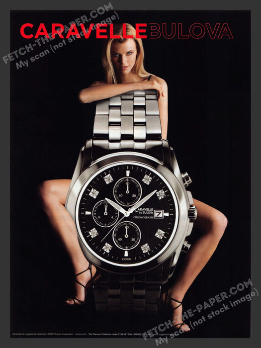 2007 Print Advertisement Caravelle by Bulova Watches Sexy Woman / Legs Ad.