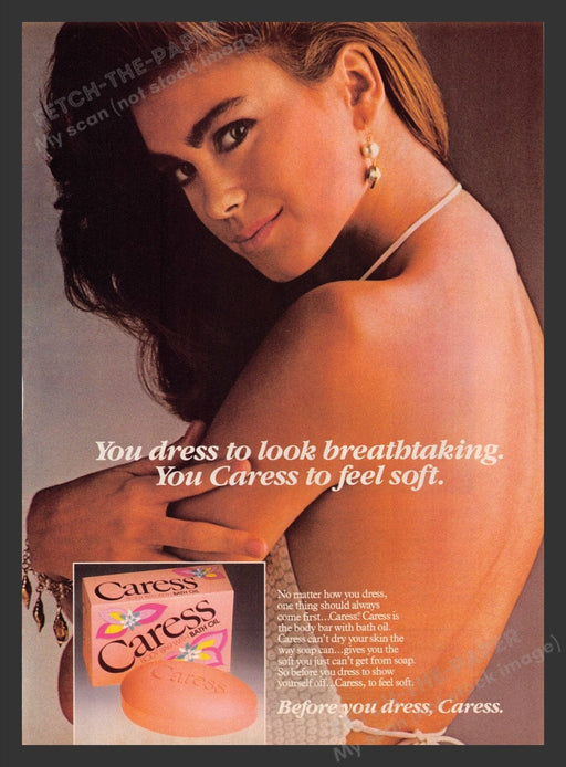 1984 Caress Body Bar Kathy Ireland Print Advertisement Ad