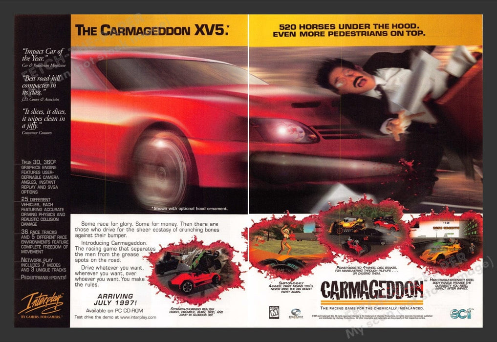 1997 Carmageddon XV5 Print Advertisement (2 Pages)
