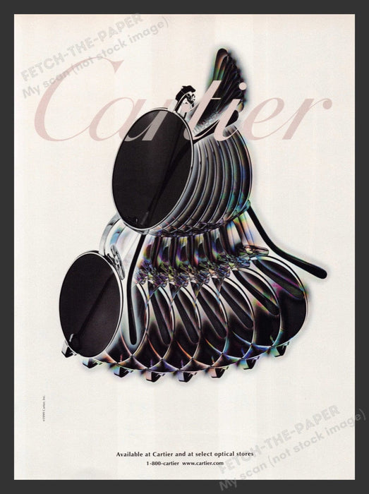 2000 Cartier Sunglasses Optical Print Advertisement Ad
