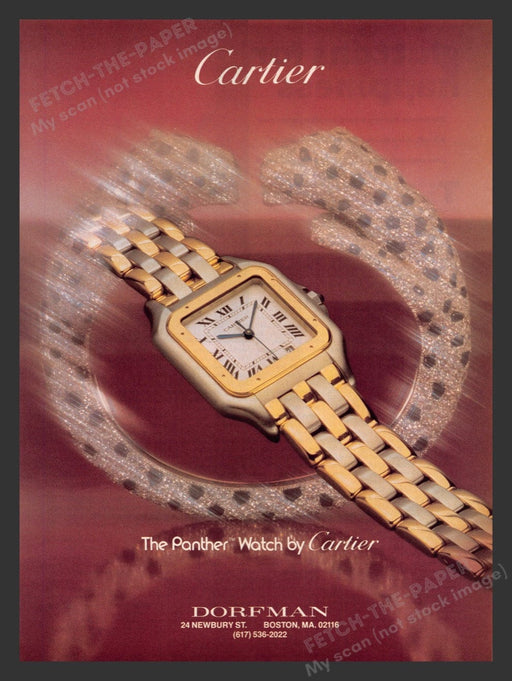 1984 Cartier Watch "The Panther" Print Advertisement Ad