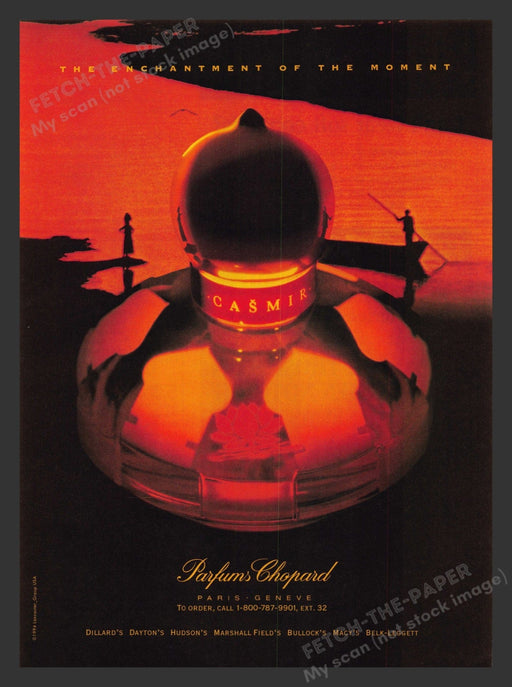Casmir Chopard Parfum Perfume 1990s Print Advertisement Ad 1994 Fetch the Paper!