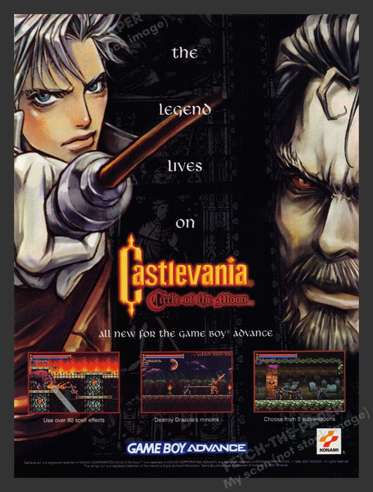 2001 Castlevania: Circle of the Moon Video Game Print Advertisement