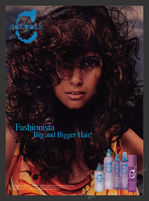 Catwalk 2000s Print Advertisement 2007 Fashionista Big Hair Fetch the Paper!