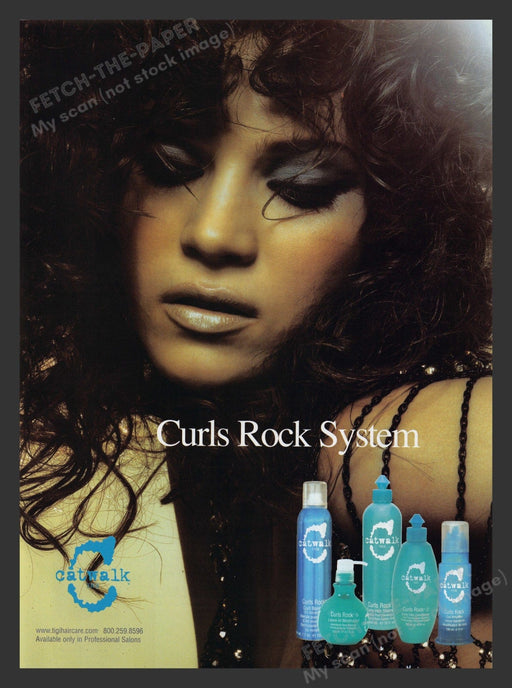 Catwalk Curls Rock System 2000s Print Advertisement 2005 Fetch the Paper!