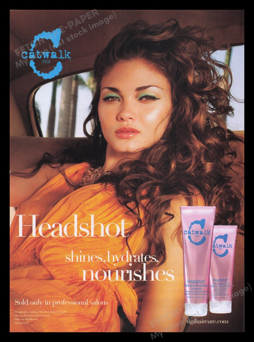 Catwalk Headshot 2000s Print Advertisement Ad 2007 Hair Fetch the Paper!