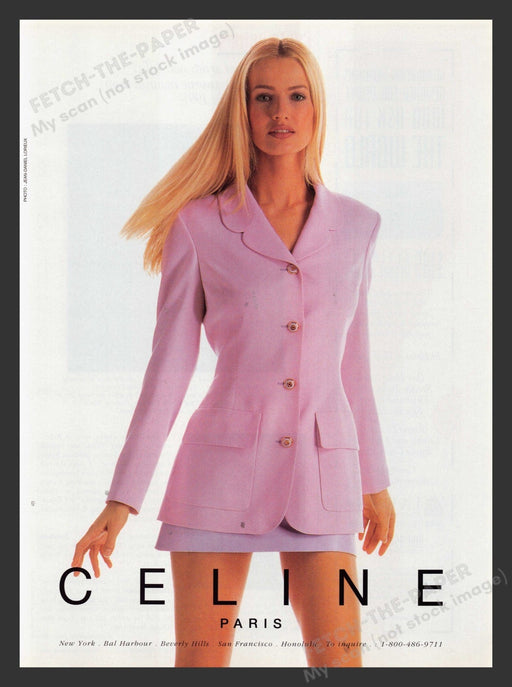 Celine Paris Long Legged Model 1990s Print Advertisement 1996 Fetch the Paper!