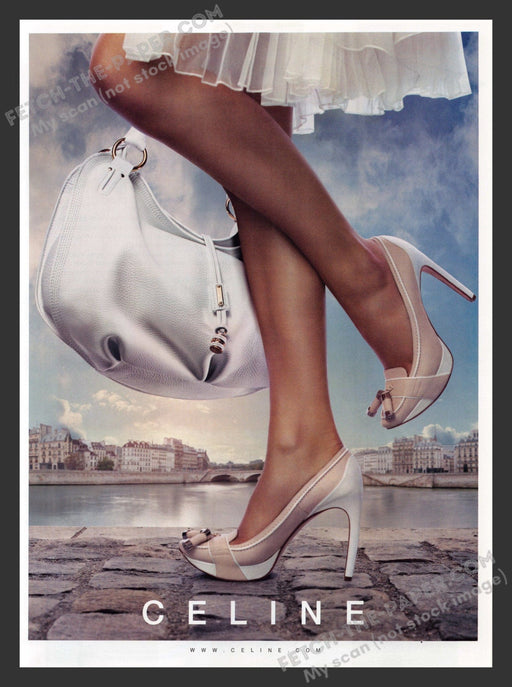 2007 Print Advertisement Celine Shoes Fashion Legs Cityscape Gorgeous Ad.