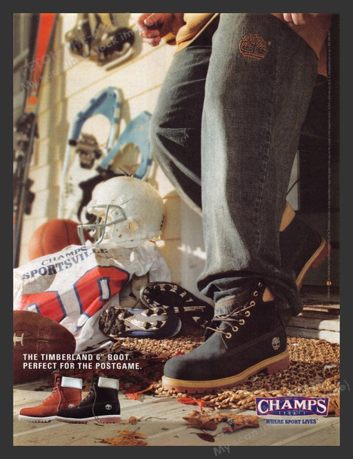 2003 Champs Timberland 6" Boot Print Advertisement Ad
