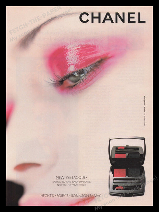 Chanel 2000s Print Advertisement 2000 Eye Lacquer Model Eye Cosmetics Fetch the Paper!