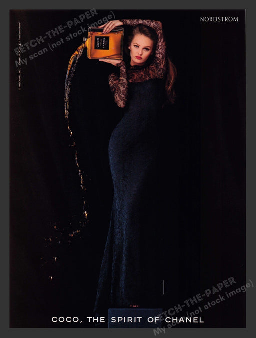 Chanel Coco Parfum Perfume 1990s Print Advertisement Ad 1992 Fetch the Paper!