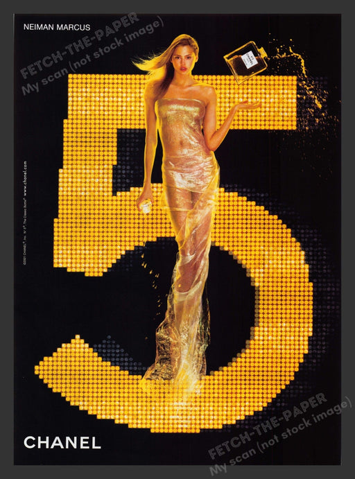 Chanel No. 5 2000s Print Advertisement 2001 Estella Warren Perfume Model Fetch the Paper!