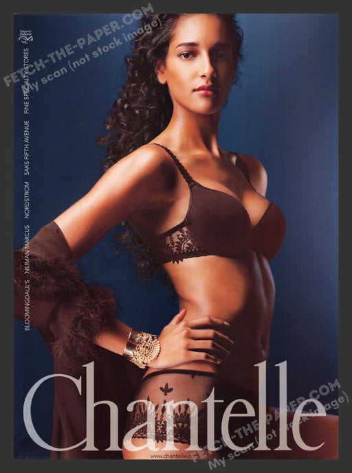 2007 Print Advertisement Chantelle Lacy Exotic Bra Lingerie Ad.
