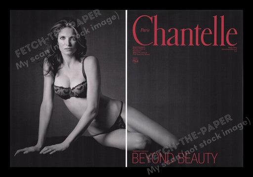 Chantelle Lingerie 2000s Print Advertisement Ad (2 pages) 2007 Stephanie Seymour Fetch the Paper!