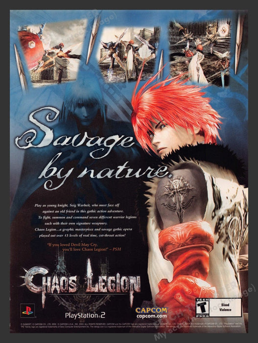2003 Chaos Legion Video Game Print Advertisement