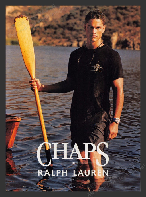 2001 Chaps by Ralph Lauren Rowing Print Advertisement Ad