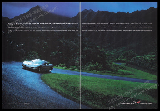 Chevrolet Corvette 2000s Print Advertisement (2 pages) 2002 Fetch the Paper!