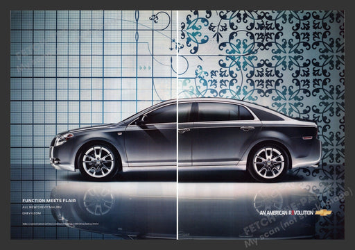 Chevrolet Malibu 2000s Print Advertisement (2 pages) 2008 Fetch the Paper!