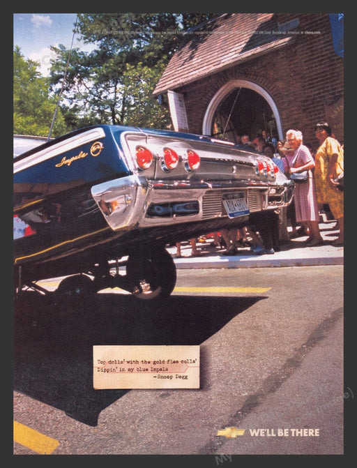 2002 Chevrolet Snoop Dogg Blue Impala Print Advertisement Ad