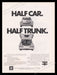 Chevrolet Vega 1970s Print Advertisement Ad 1972 "Half Car. Half Trunk" Fetch the Paper!
