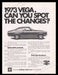 Chevrolet Vega Car 1970s Print Advertisement Ad 1972 General Motors Fetch the Paper!