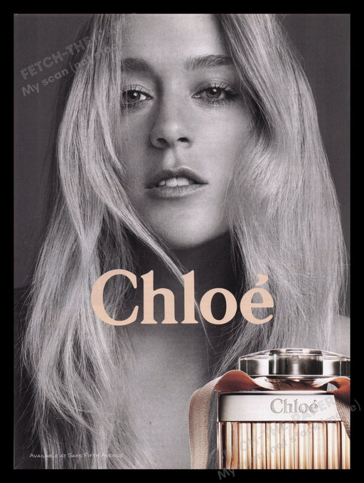 Chloe 2000s Print Advertisement Ad 2008 Fragrance Sexy Model Fetch the Paper!