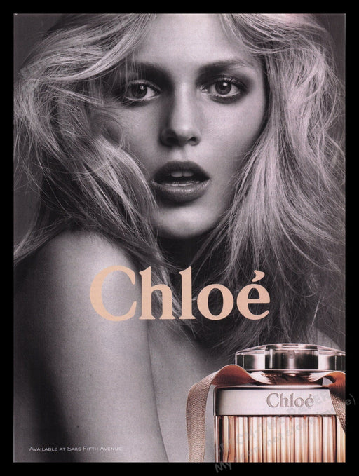 Chloe 2000s Print Advertisement Ad 2008 Perfume Sexy Model Fetch the Paper!