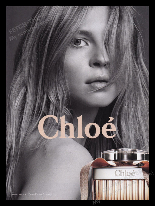 Chloe Fragrance 2000s Print Advertisement Ad 2008 Sexy Model Fetch the Paper!