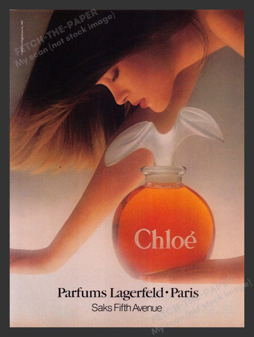 1988 Chloe Parfums Lagerfeld Paris Print Advertisement Ad
