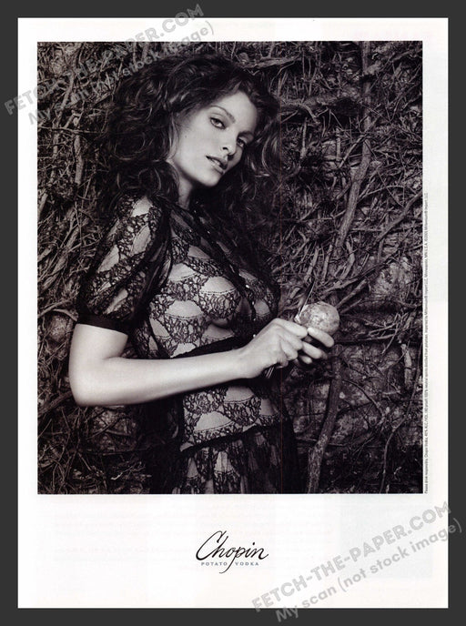 2005 Print Advertisement Chopin Potato Vodka Alcohol Sexy Fashion Model Ad.