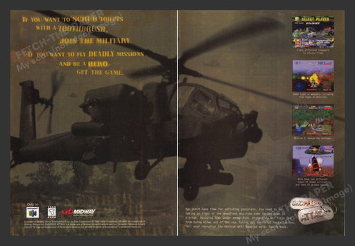 1998 Chopper Attack Video Game Print Advertisement (2 Pages)