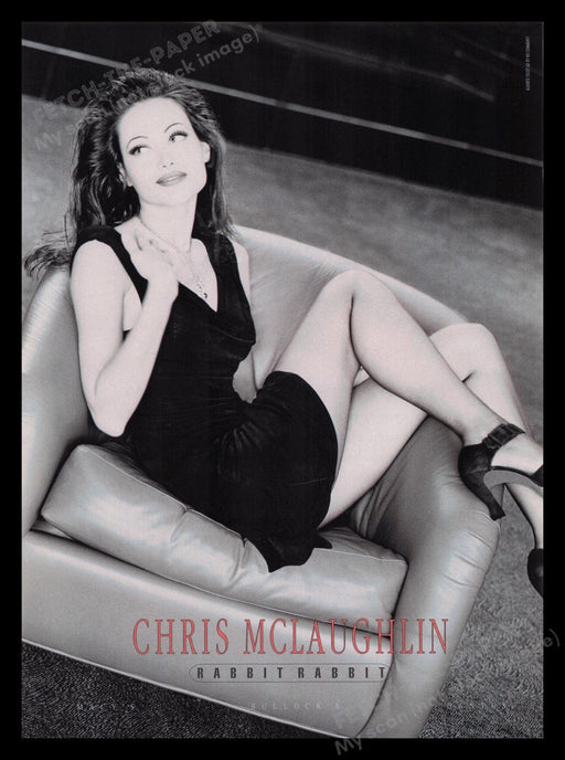 Chris McLaughlin 1990s Print Advertisement Ad 1993 Legs Dress Rabbit Rabbit Fetch the Paper!
